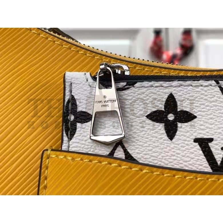 L0vis Vvtt0n LV Women Marelle Handbag Yellow Epi Grained Cowhide Leather Canvas Master Quality