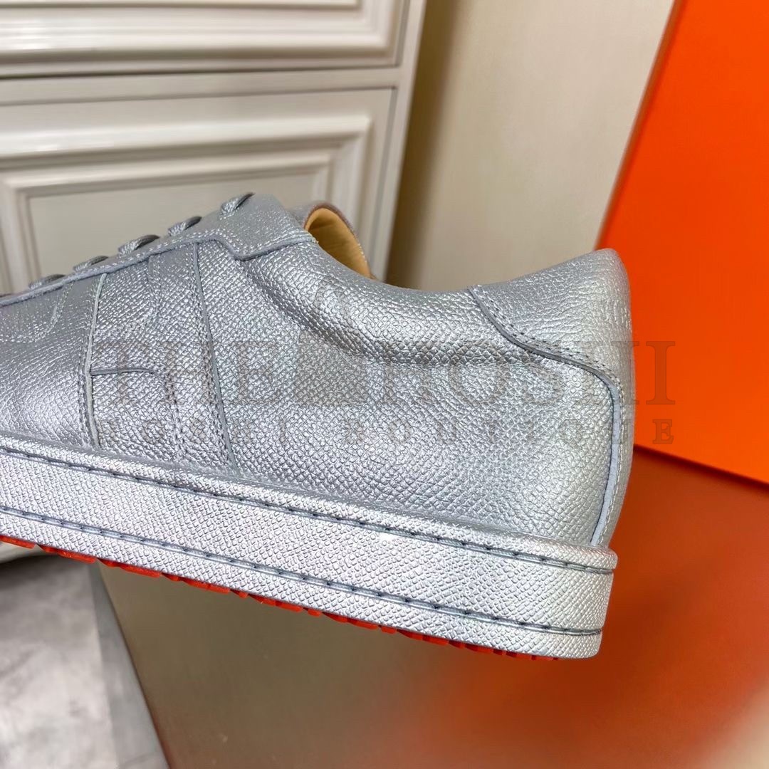 H**me5 Boomerang Sneakers In Silver Epsom Leather Master Quality