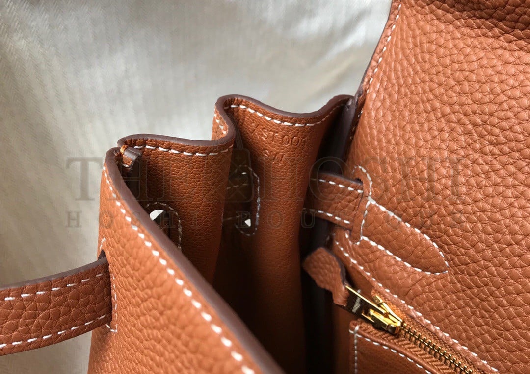 H**me5 Kelly 28cm Retourne Bag in Gold Clemence Leather GHW Master Quality