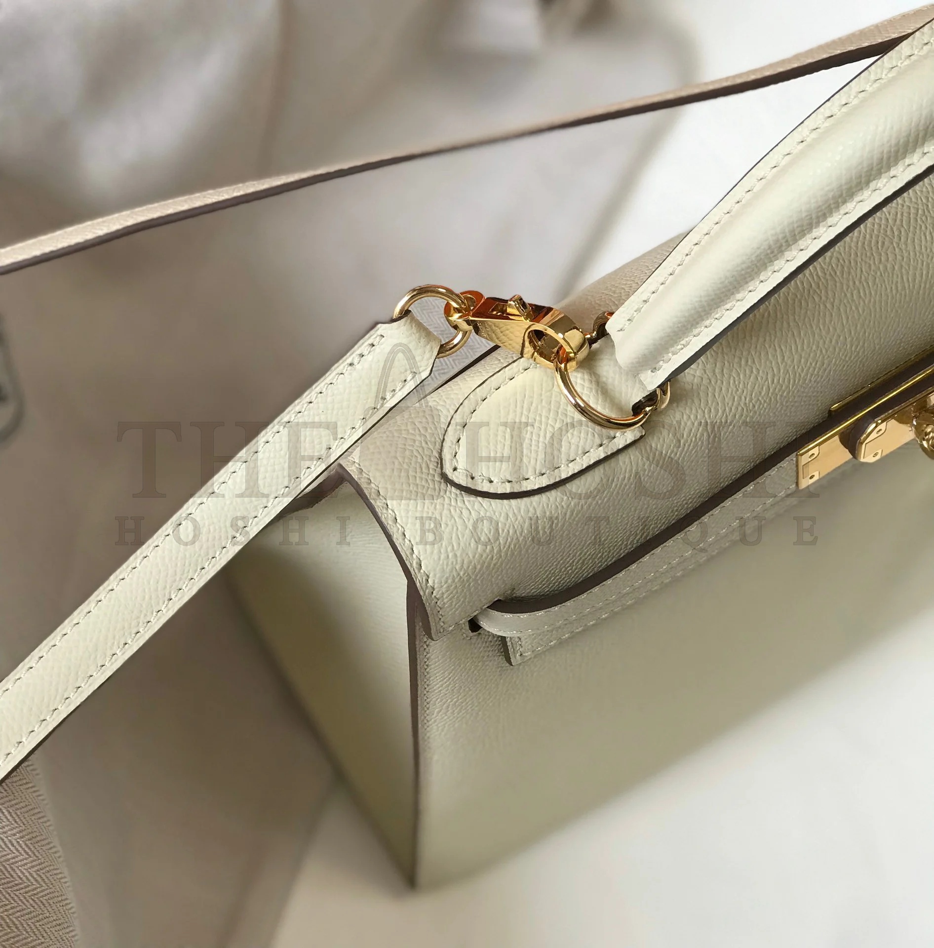 H**me5 Kelly 28cm Sellier Bag in Craie Epsom Calfskin GHW Master Quality