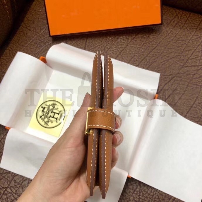 H**me5 Bearn Compact Wallet In Gold Epsom Leather Master Quality