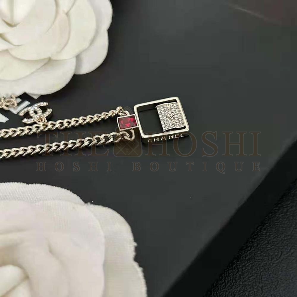 Ch**el Women Pendant Necklace in Metal and Strass Master Quality