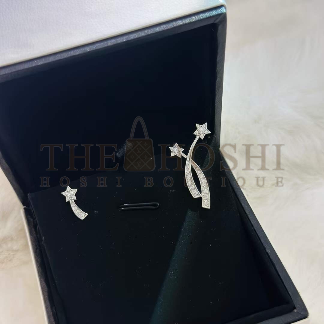 Ch**el Women CC Etoile Filante Earrings 18K White Silver D1am0nds Master Quality