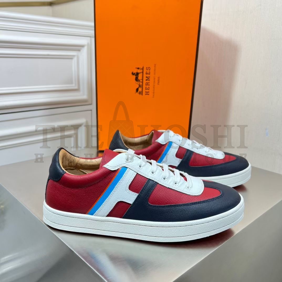 H**me5 Boomerang Sneakers In Multicolore Bordeaux Leather Master Quality