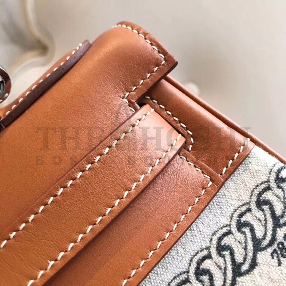 H**me5 Kelly 28cm De Camp Dechainee Toile Bag Master Quality