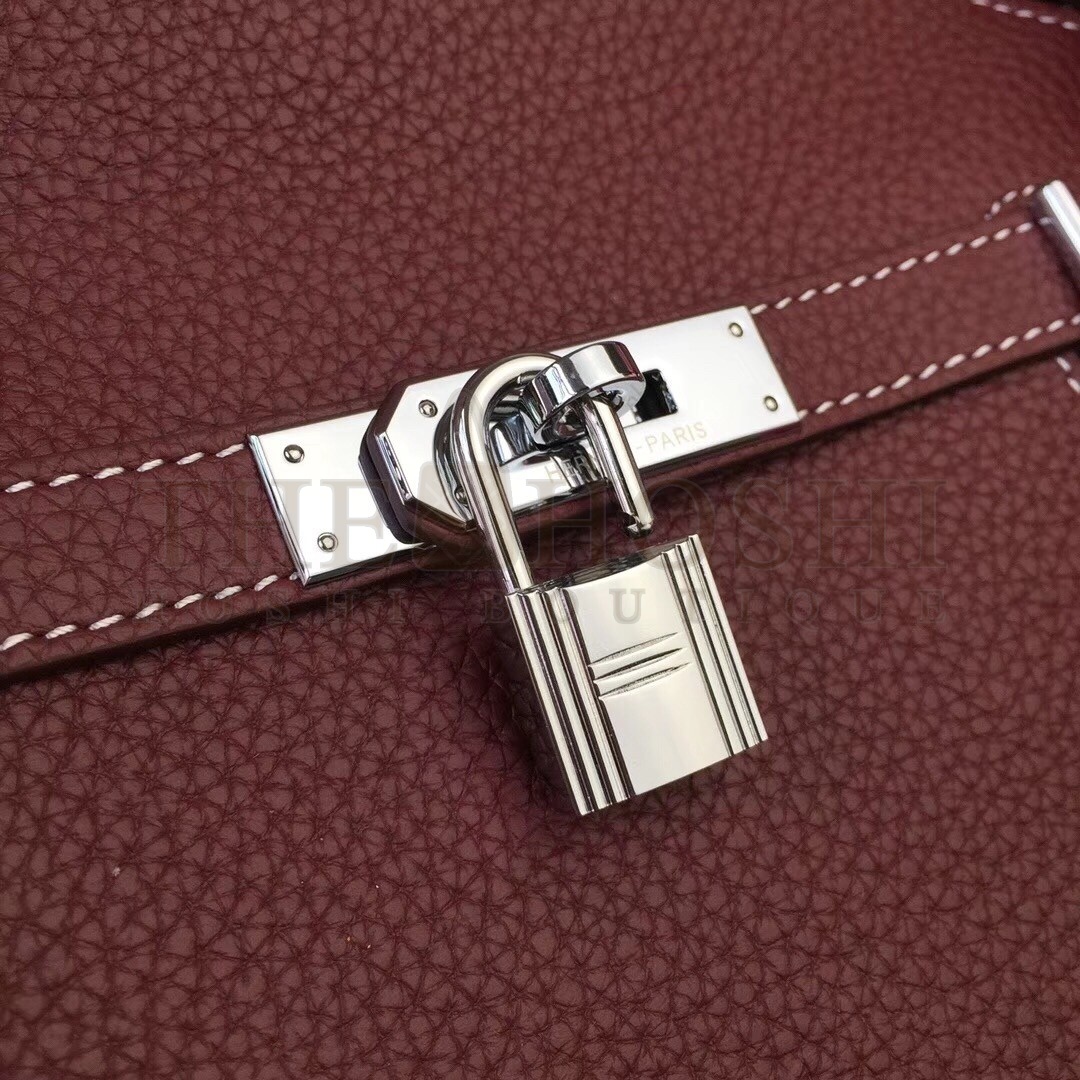 H**me5 Bordeaux Clemence Jypsiere 28cm Bag Master Quality