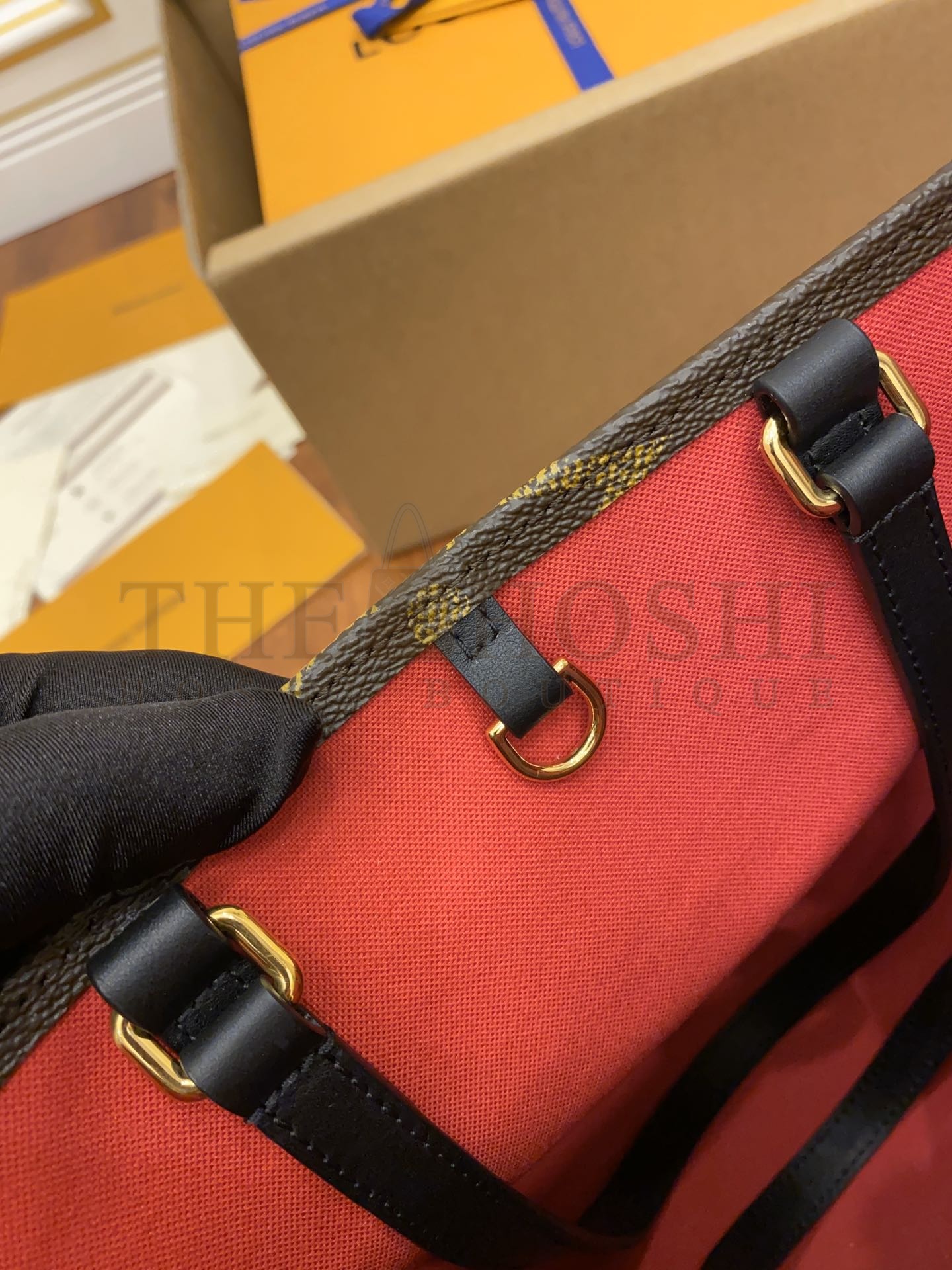 L0vis Vvtt0n Onthego Women LV Tote Bag in Monogram Giant Canvas-Brown Master Quality