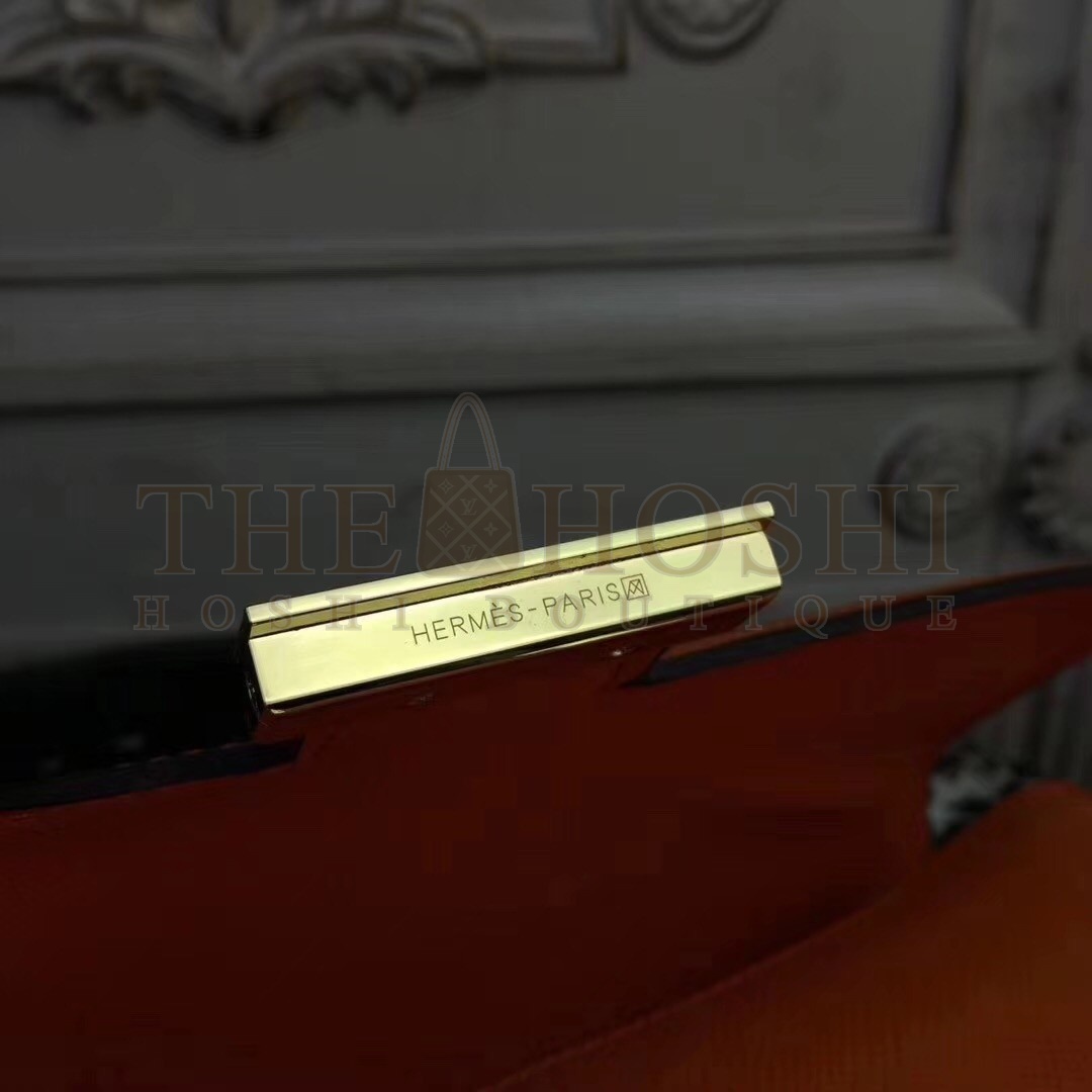 H**me5 Orange Constance MM 24cm Epsom Leather Bag Master Quality