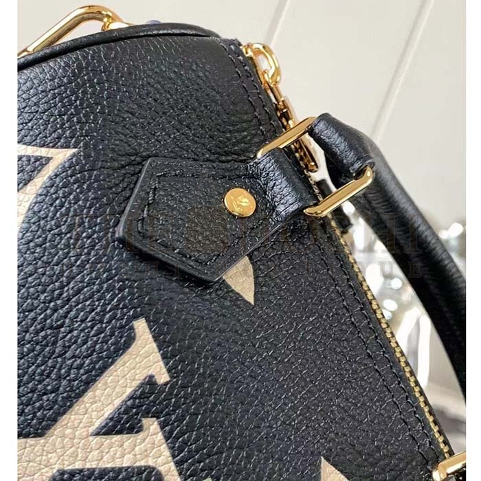 L0vis Vvtt0n LV Women Nano Speedy Bag Black Beige Monogram Empreinte Embossed S*pple Grained Cowhide Leather Master Quality