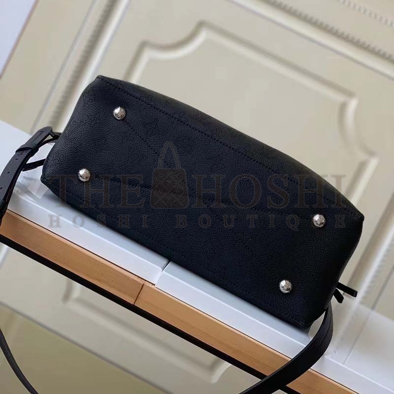 L0vis Vvtt0n LV Women Bella Tote Black Mahina Perforated Calfskin Master Quality