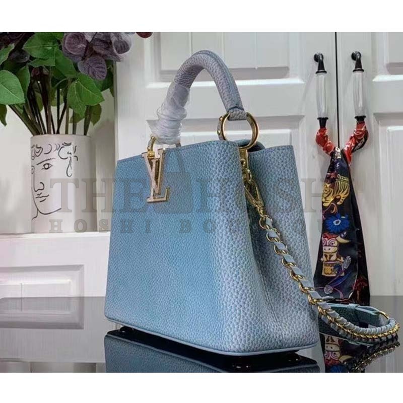 L0vis Vvtt0n LV Women Capucines BB Handbag Lilas Purple Taurillon Leather Shimmery Master Quality