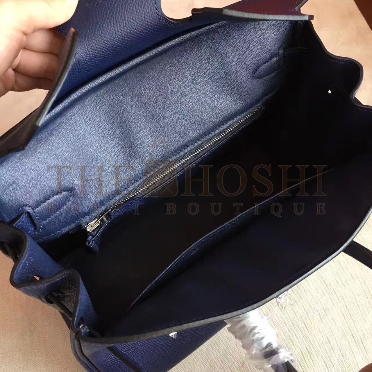 H**me5 Sapphire Birkin 25cm Epsom Handmade Bag Master Quality