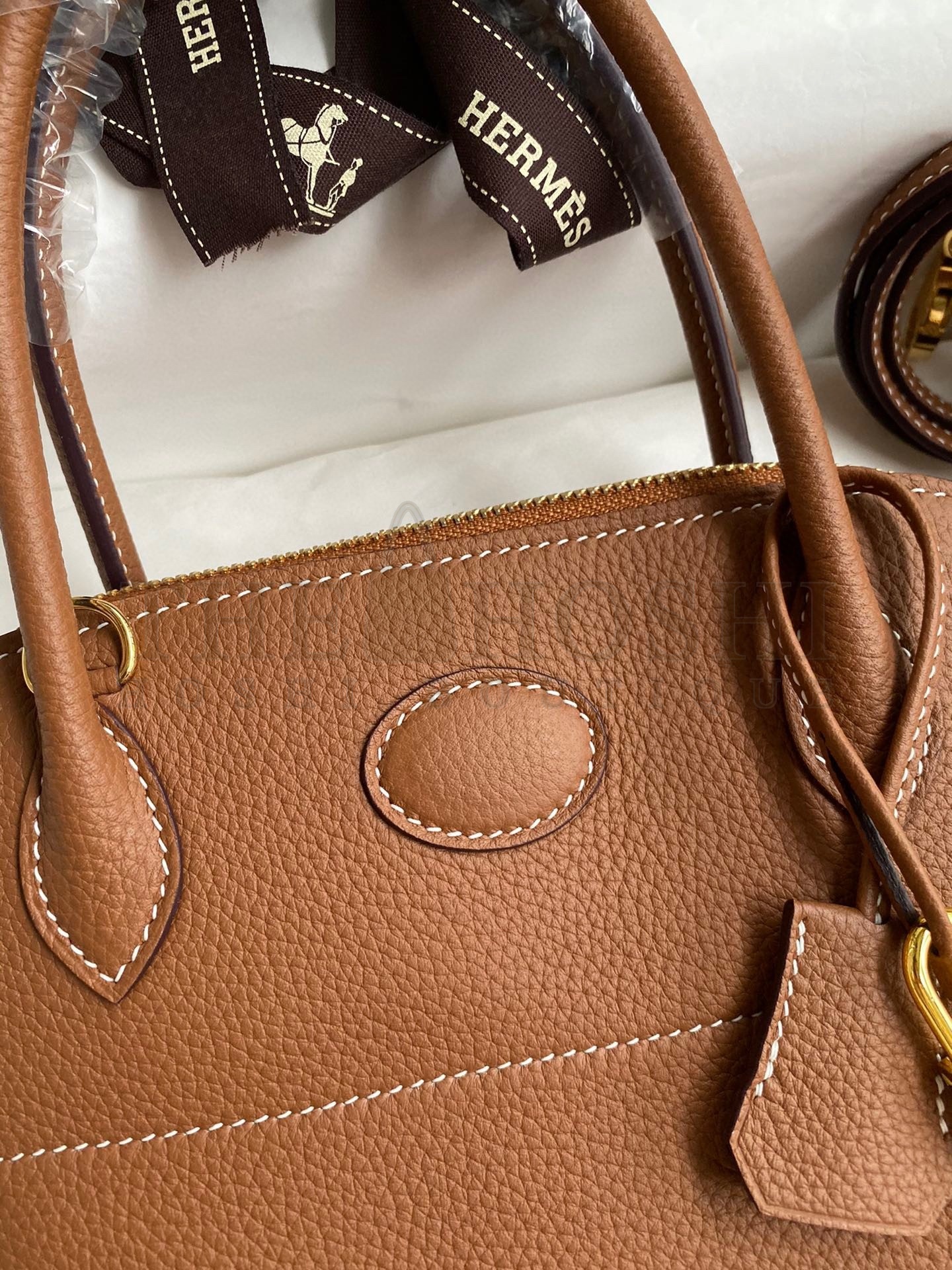 H**me5 Bolide 1923 27 Handmade Bag In Gold Clemence Calfskin Master Quality