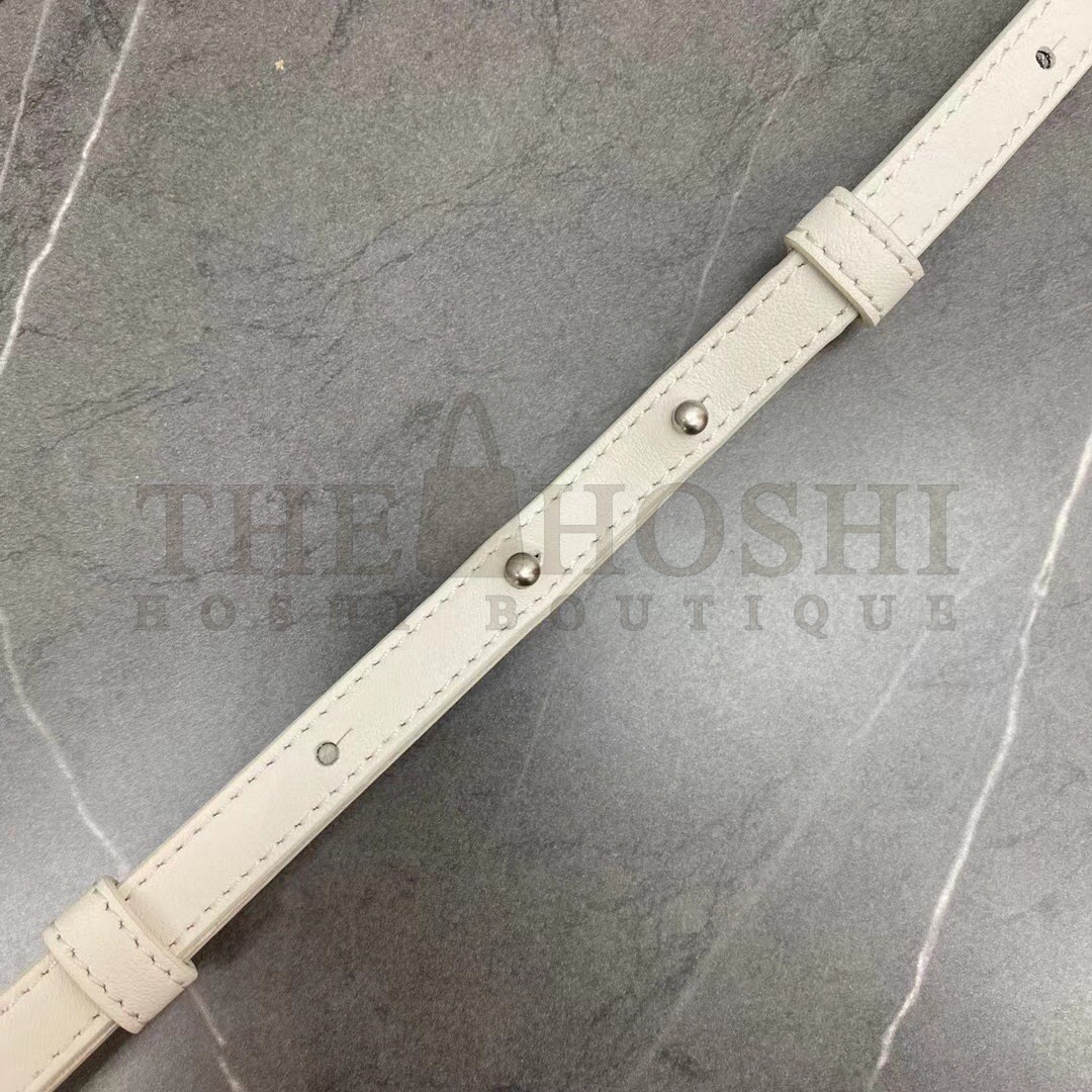 B0tt*ga Ven*ta Small Point Top Handle Bag In White Leather Master Quality