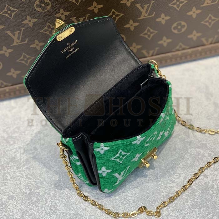 L0vis Vvtt0n LV Women Micro Metis Bag Green Monogram Jacquard Velvet Master Quality