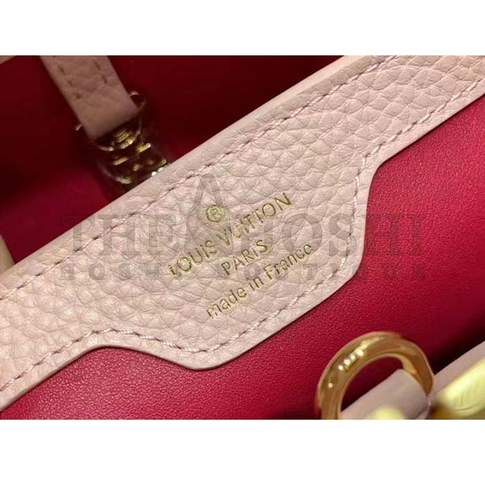 L0vis Vvtt0n LV Women Capucines BB Handbag Jasmine Pink Taurillon Leather Master Quality