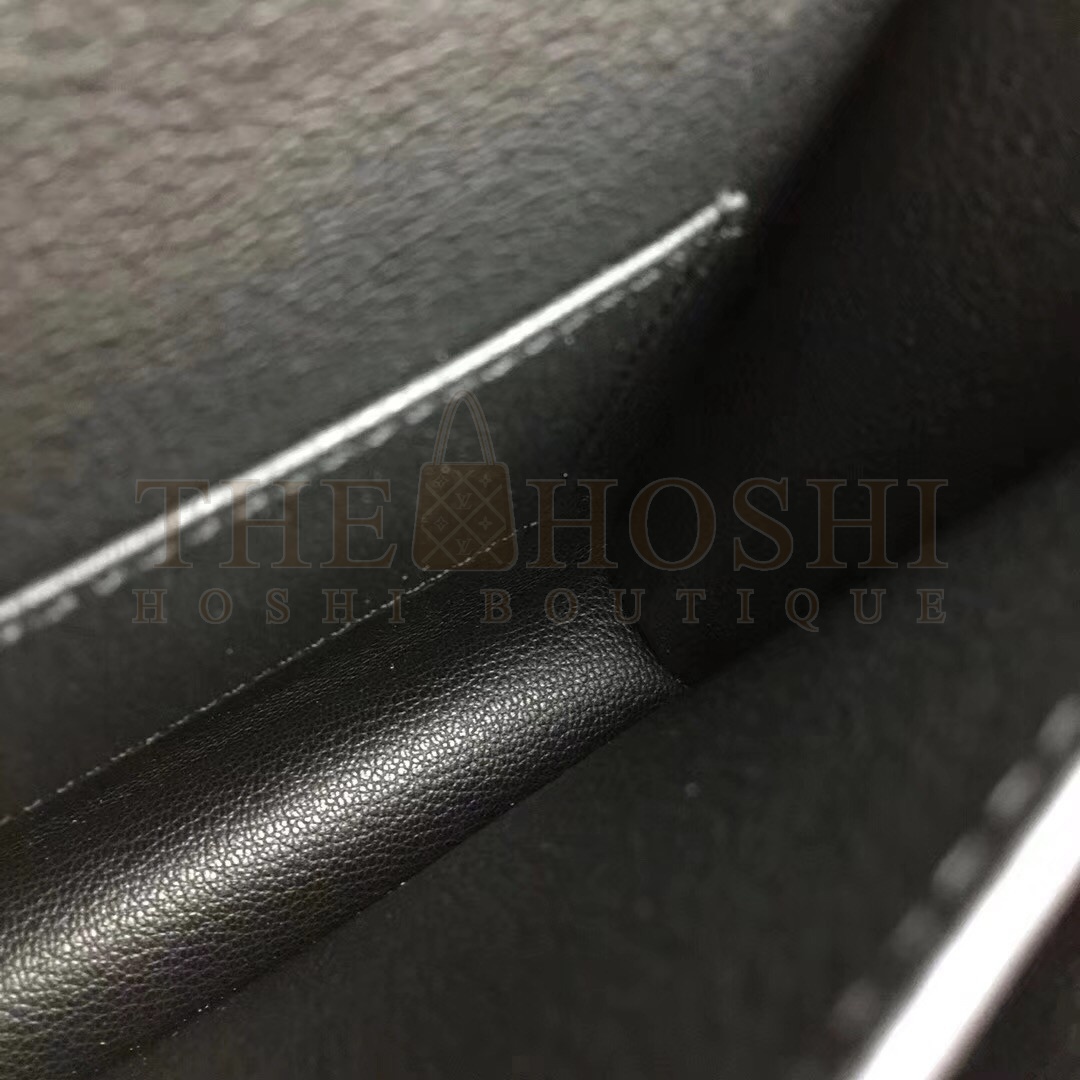 H**me5 Black Constance MM 24cm Box Leather Bag Master Quality