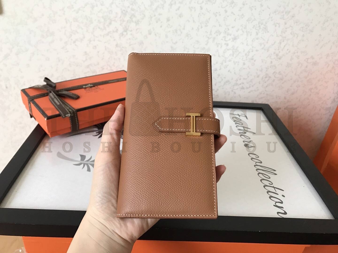 H**me5 Brown Epsom Bearn Gusset Wallet Master Quality