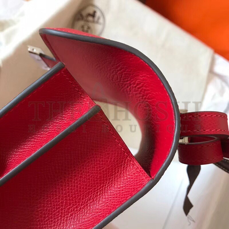 H**me5 Mini Constance 18cm Red Epsom Bag Master Quality
