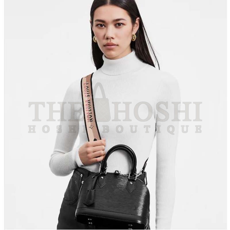L0vis Vvtt0n LV Women Alma BB Handbag Black Epi Grained Cowhide Leather Master Quality