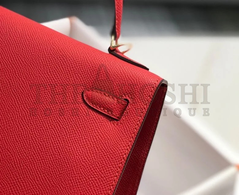 H**me5 Kelly 28cm Sellier Bag in Red Epsom Calfskin GHW Master Quality