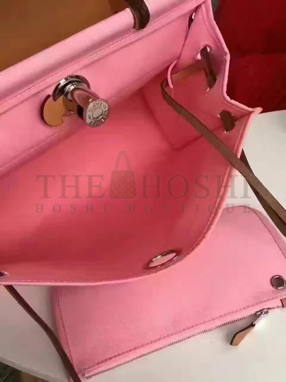 H**me5 Herbag Zip PM 31cm Bag In Pink Canvas Master Quality
