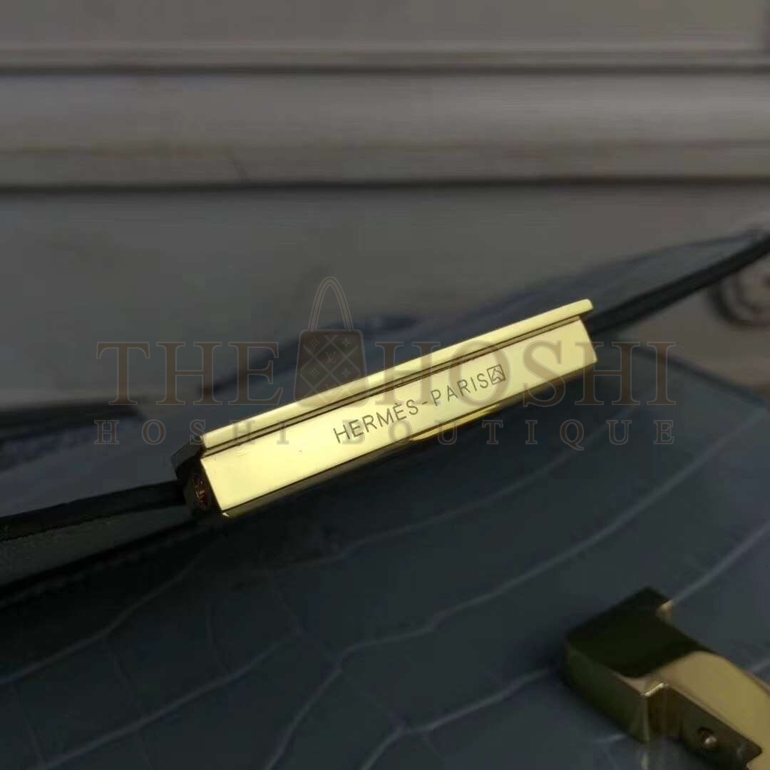 H**me5 Blue Lin Constance MM 24cm Crocodile Bag Master Quality