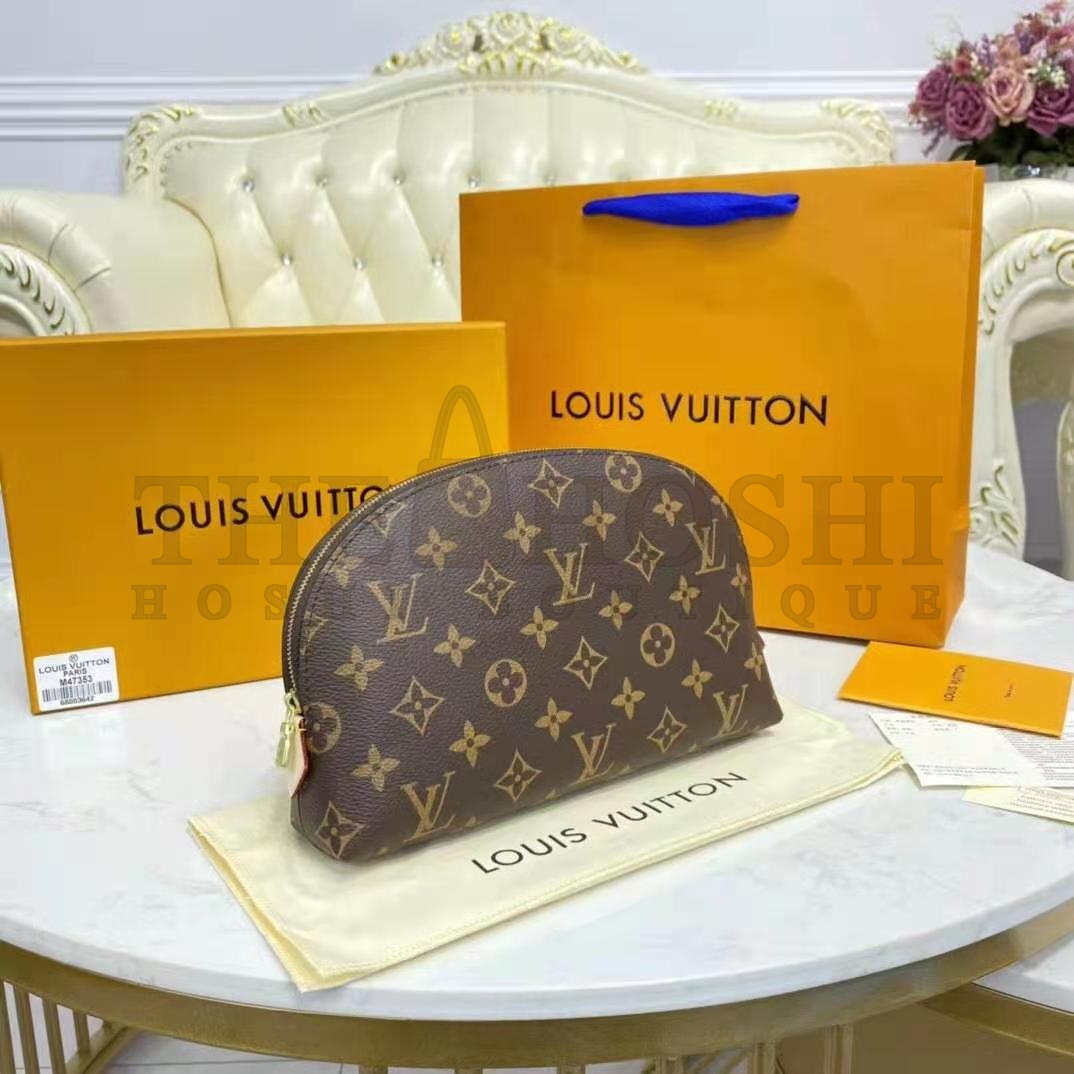 L0vis Vvtt0n LV Women Cosmetic Pouch GM Coated Canvas Cowhide Leather Master Quality