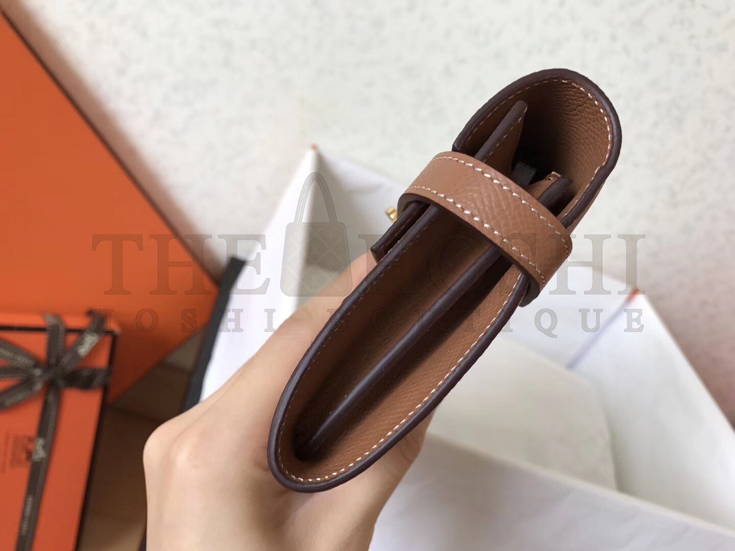 H**me5 Kelly Classic Long Wallet In Brown Epsom Leather Master Quality