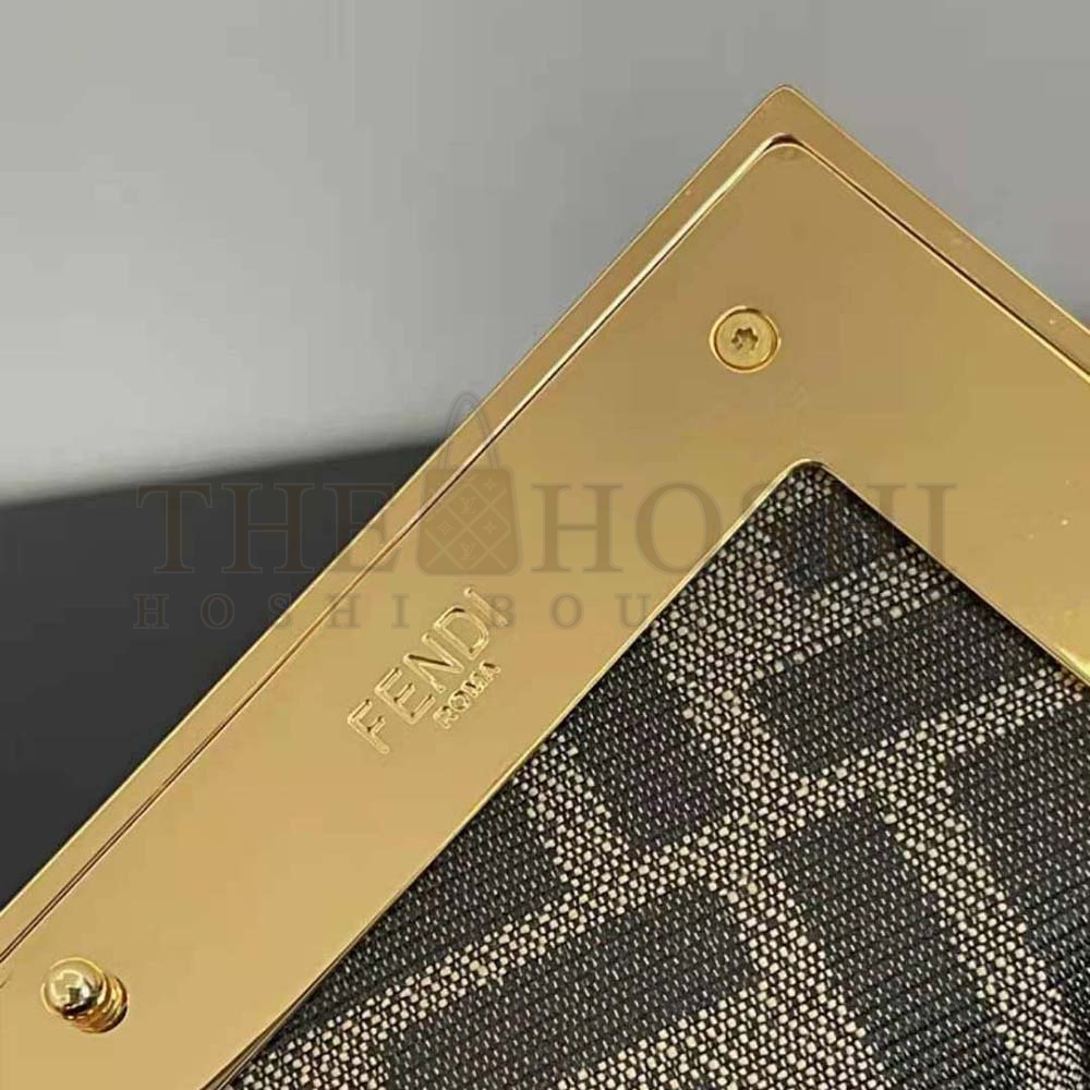 F**di Women First Small Beige Leather Bag with Exotic Details Master Quality