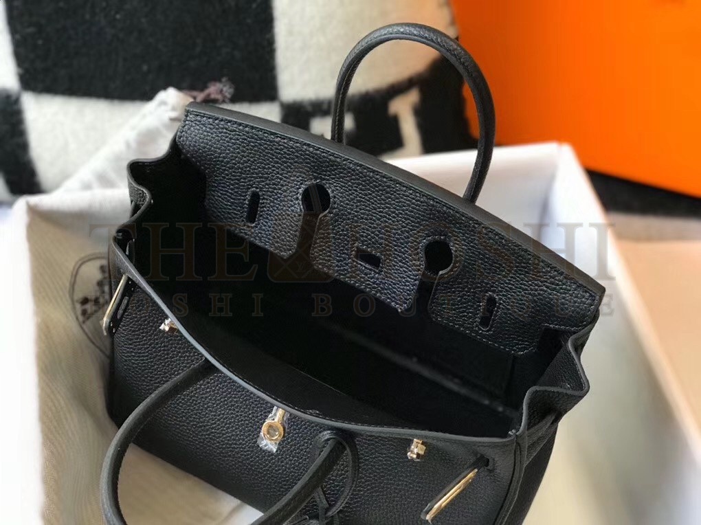 H**me5 Birkin 25 Bag In Black Clemence Leather with GHW Master Quality