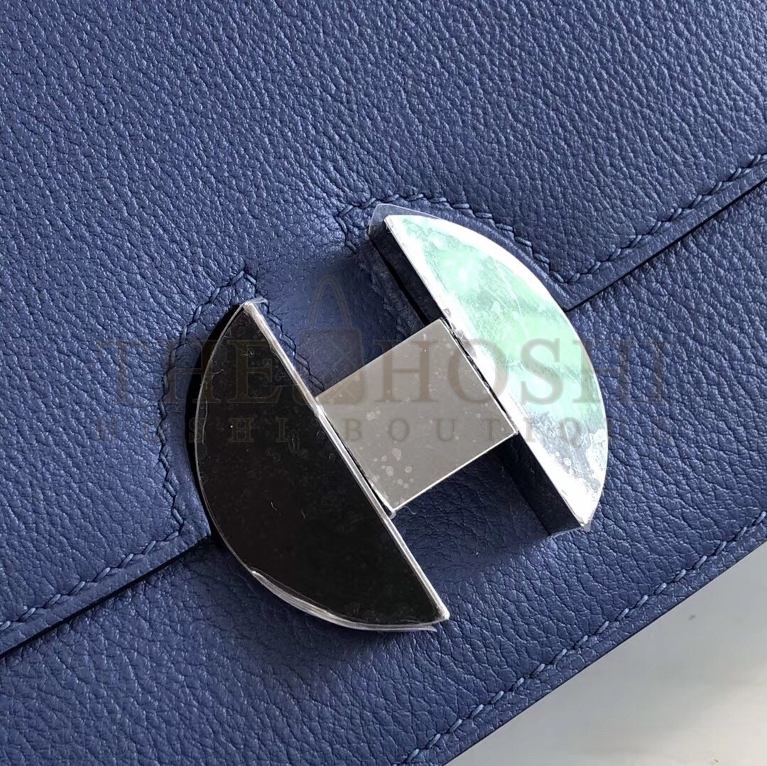 H**me5 2002 20cm Bag In Blue Brighton Evercolor Calfskin Master Quality