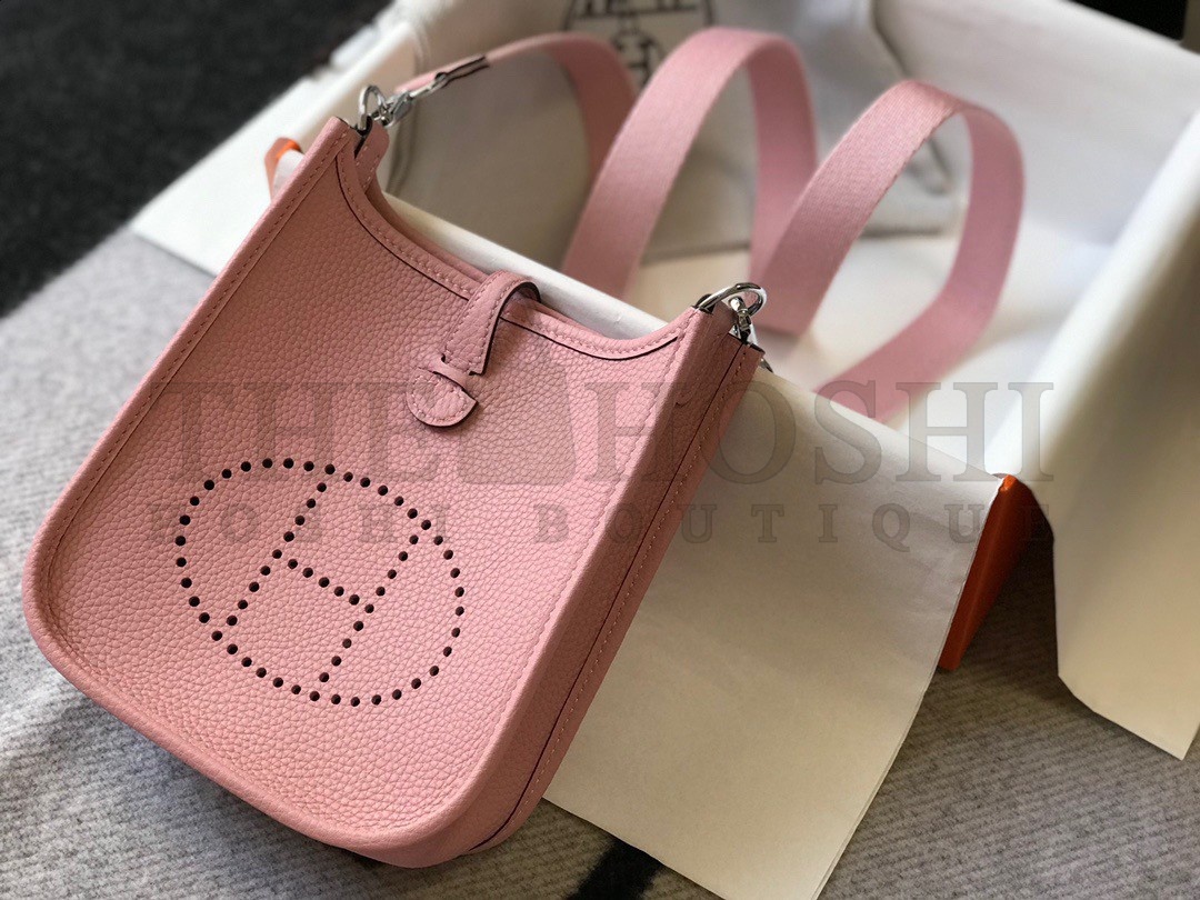 H**me5 Evelyne III Mini Bag In Pink Clemence Leather Master Quality