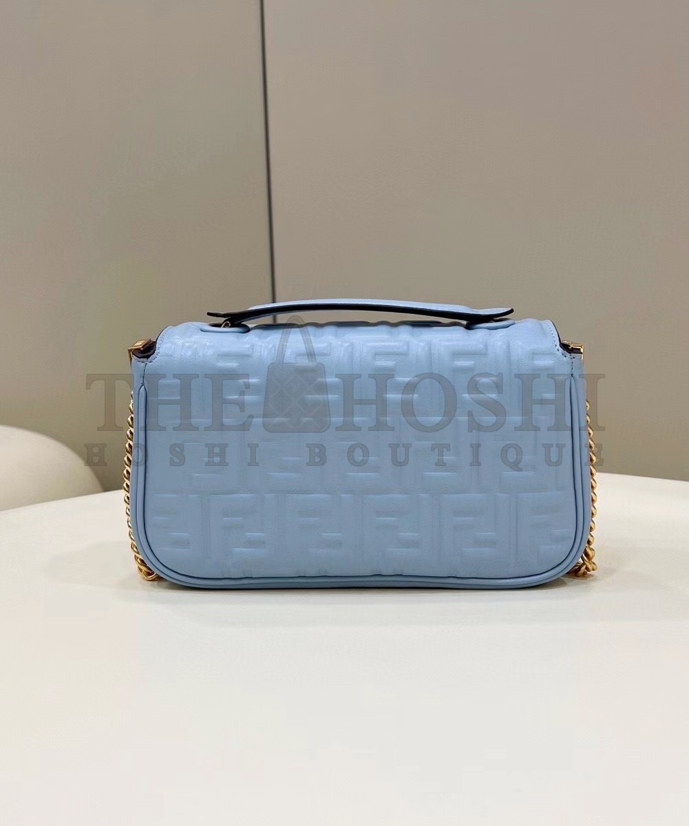 F**di Baguette Chain Midi Bag In Blue Nappa Leather Master Quality