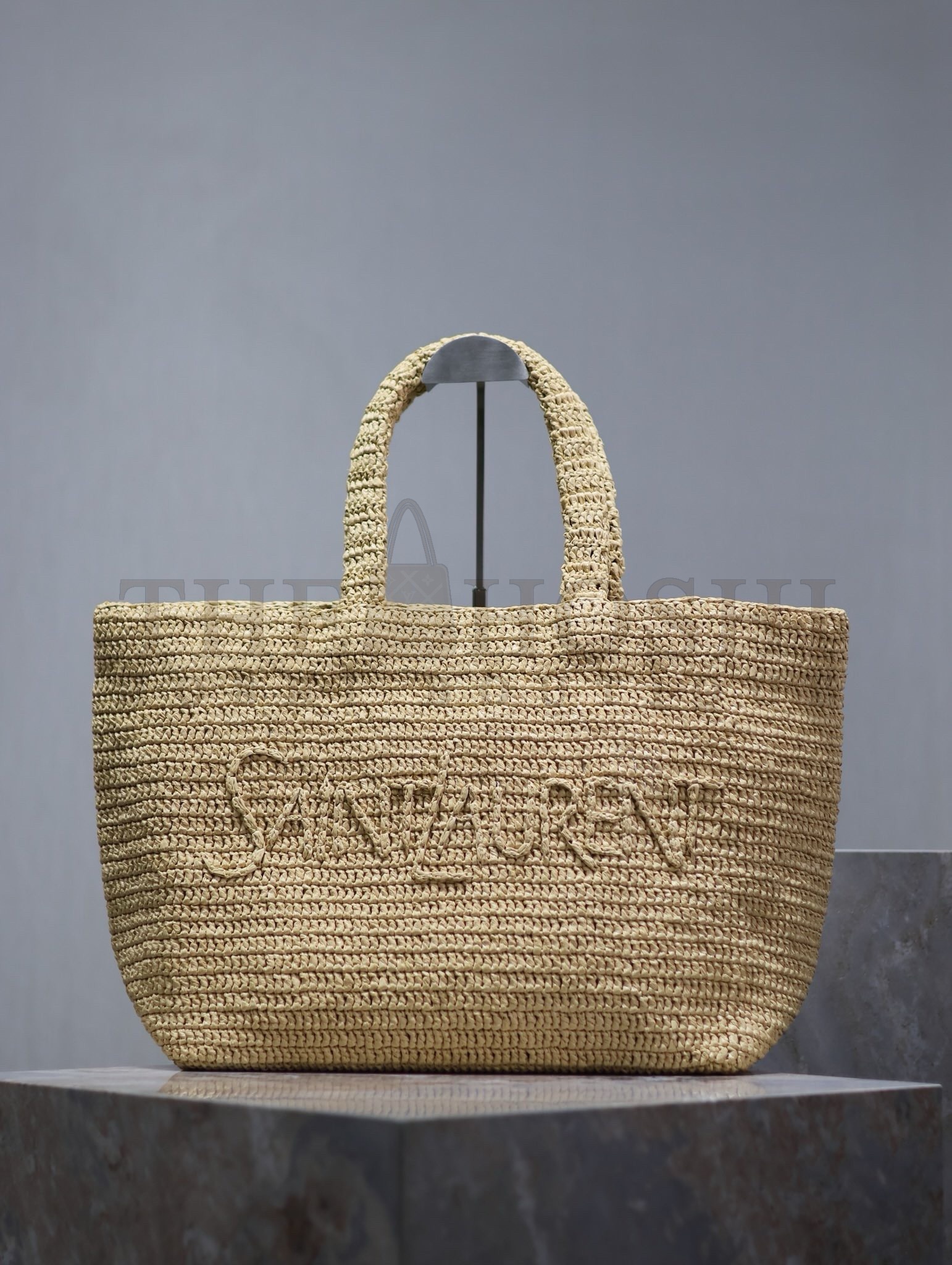Sa1nt Lau*nt Oversized Tote Bag in Naturel Raffia Master Quality