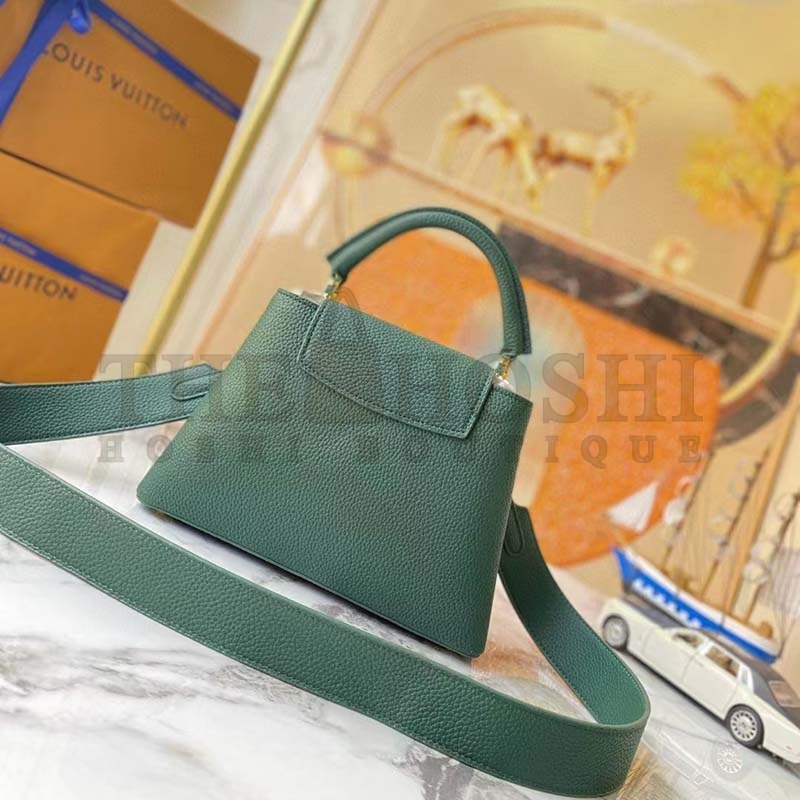 L0vis Vvtt0n LV Women Capucines BB Handbag Green Taurillon Leather Master Quality