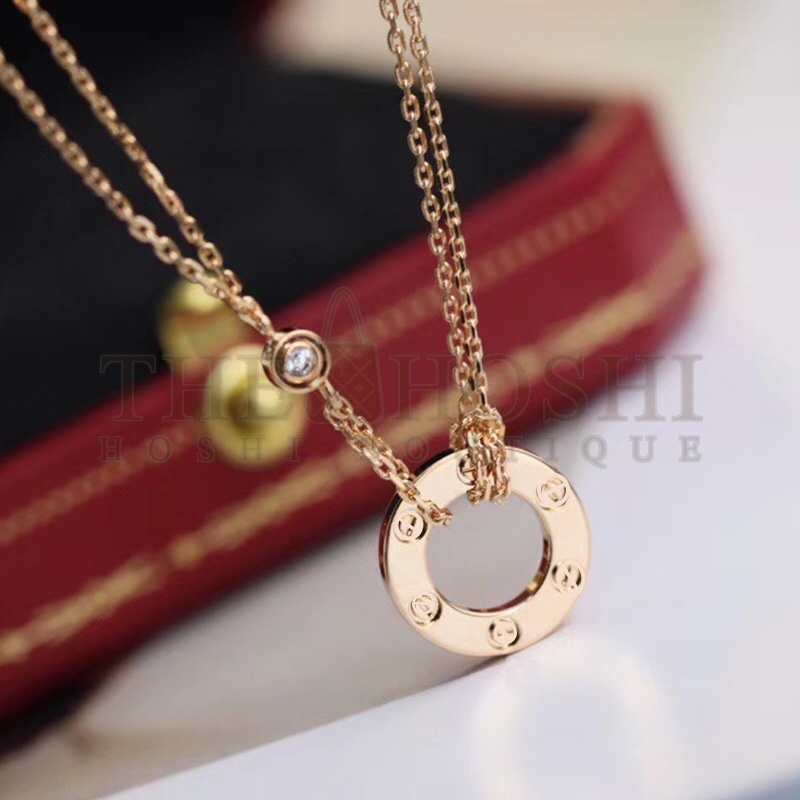 Ca*t1er LOVE NECKLACE, 2 D1am0ndS Master Quality