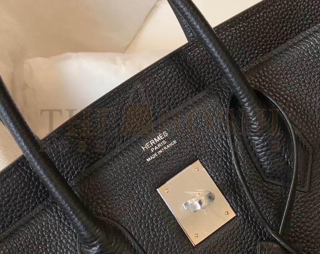 H**me5 Birkin 30 Bag in Black Clemence Leather with PHW Master Quality