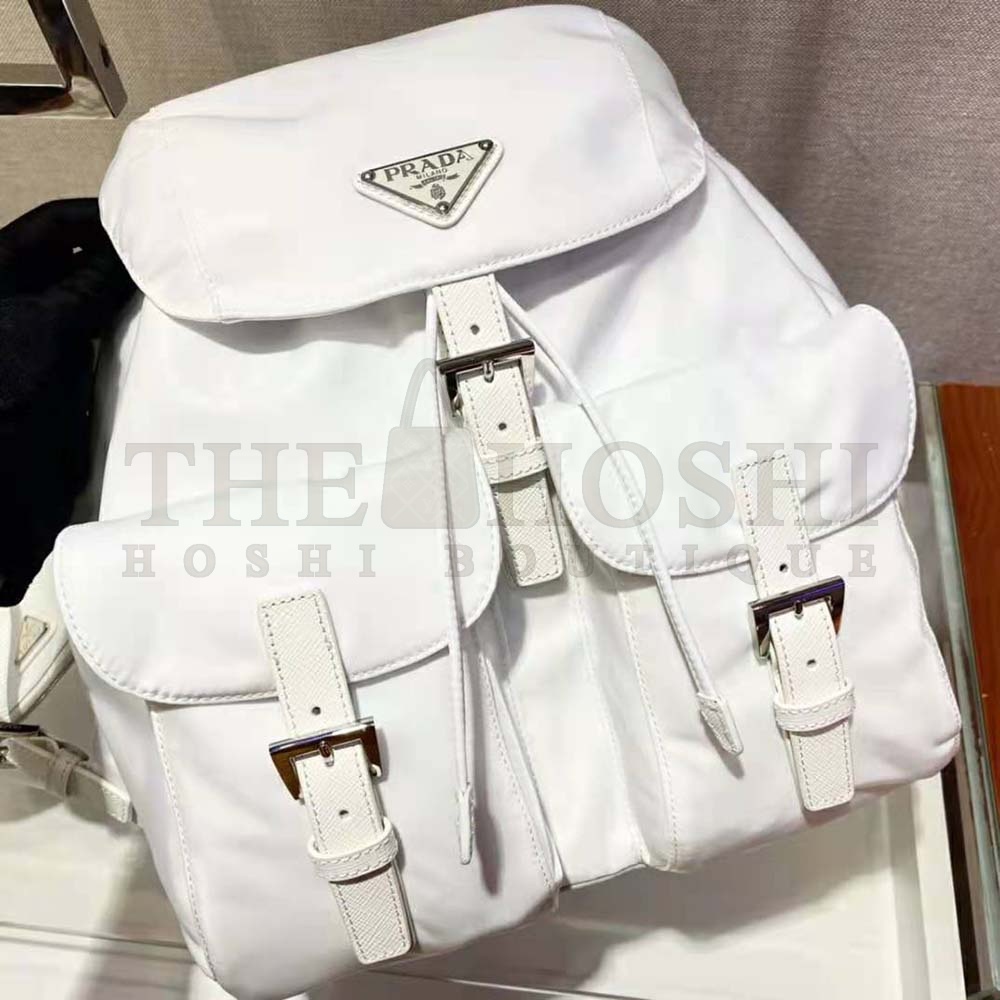 Pra*a Women Re-Nylon Medium Backpack-White Master Quality