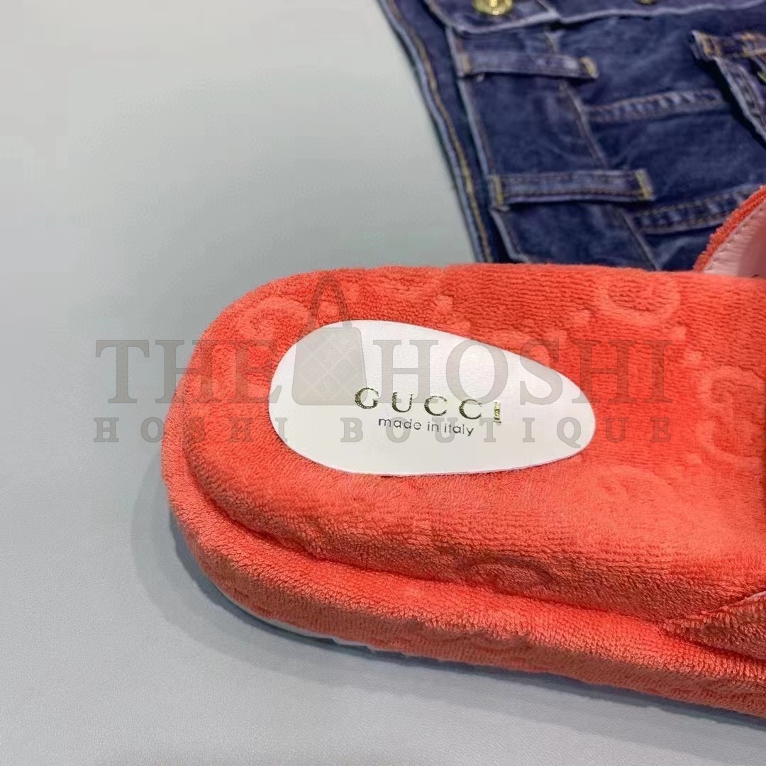 Gvc*1 Unisex G2 Platform Sandals Orange G2 Cotton Sponge Rubber Sole 3 Cm heel Master Quality