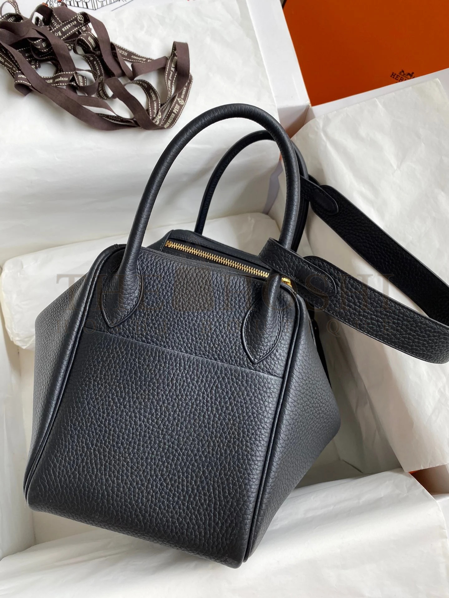 H**me5 Lindy 30 Handmade Bag In Black Clemence Leather Master Quality