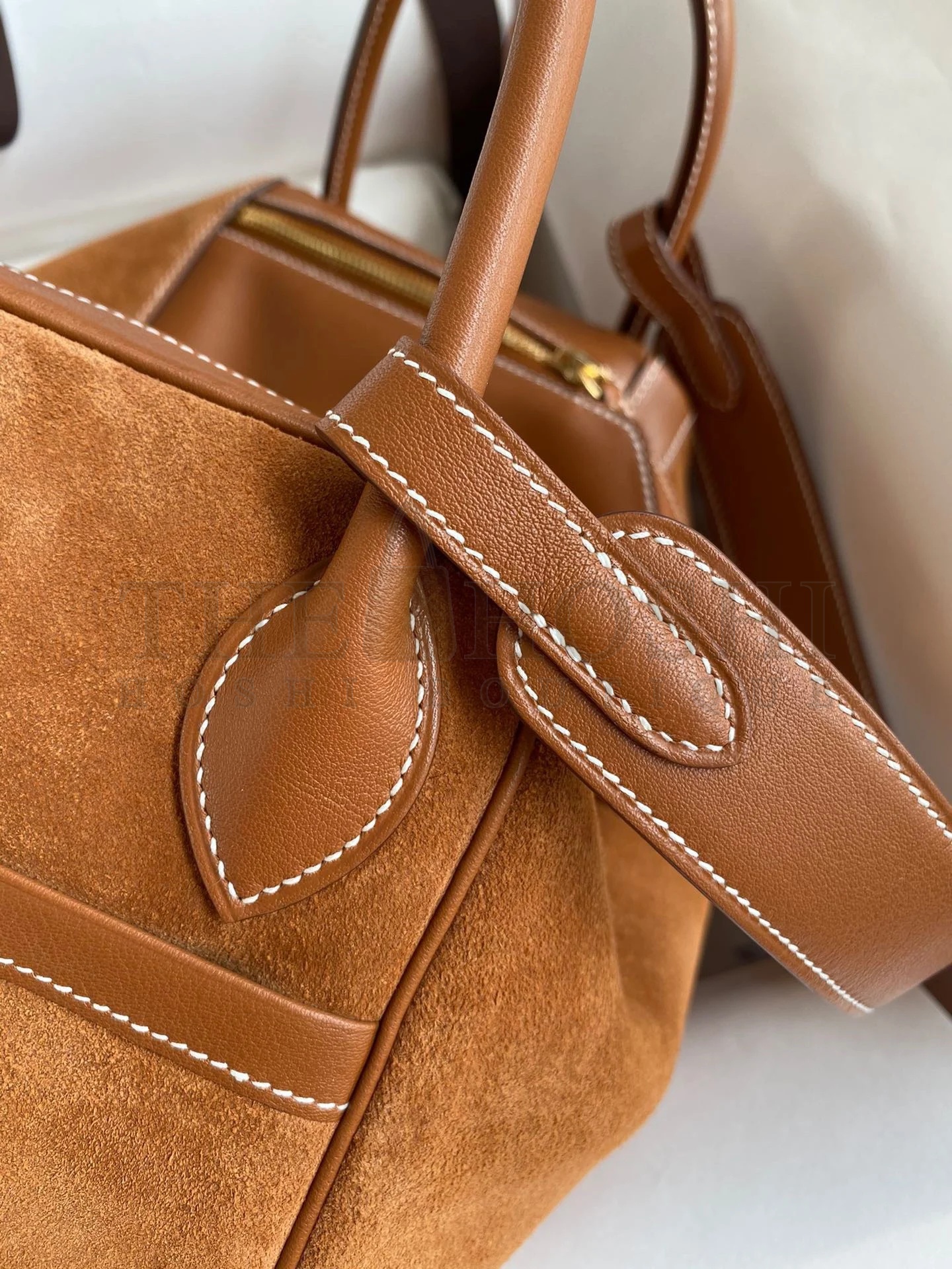 H**me5 Lindy 30 Handmade Bag In Gold Doblis Suede Calfskin Master Quality