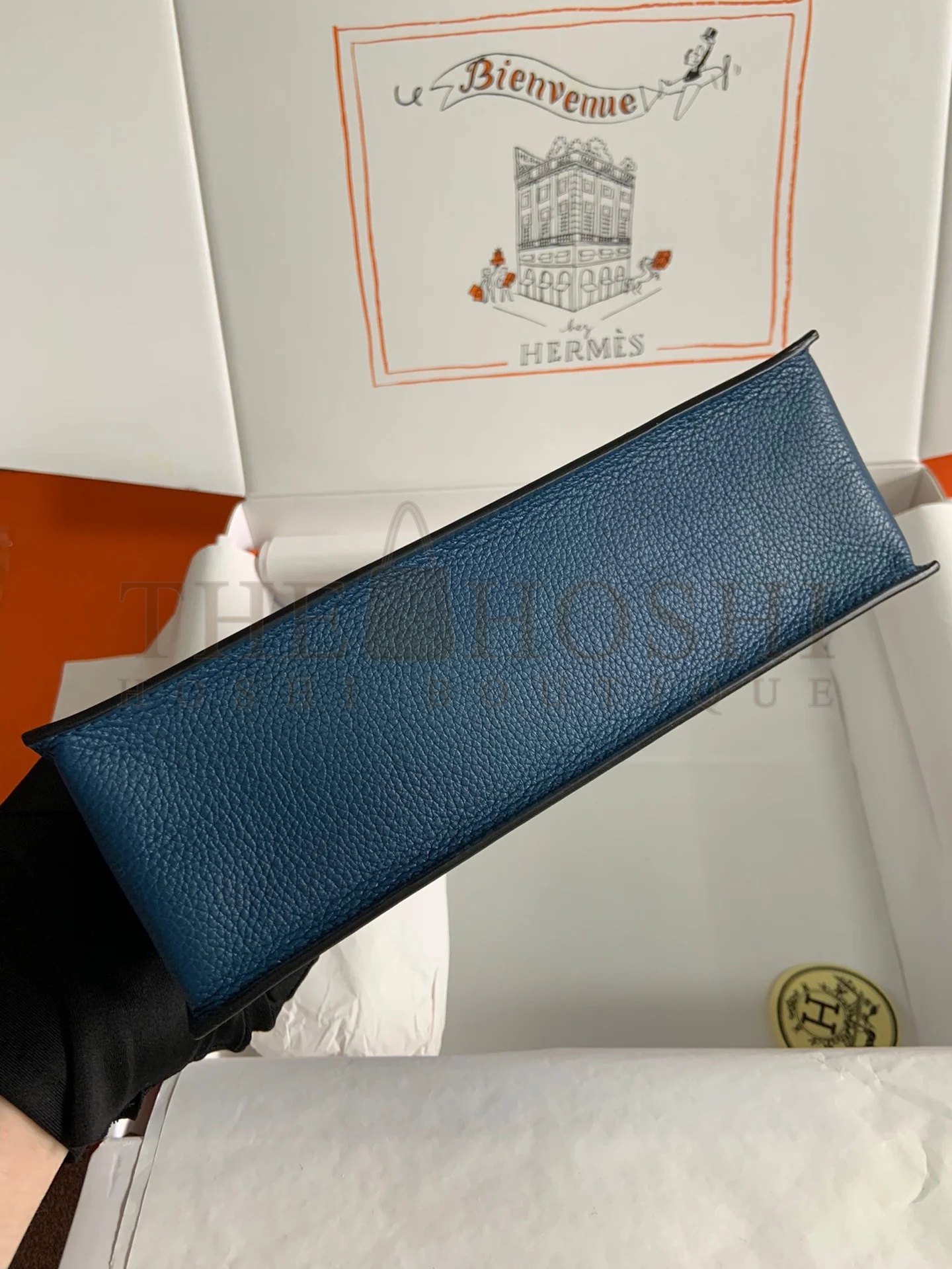 H**me5 Kelly Danse II Handmade Bag In Deep Blue Evercolor Calfskin Master Quality