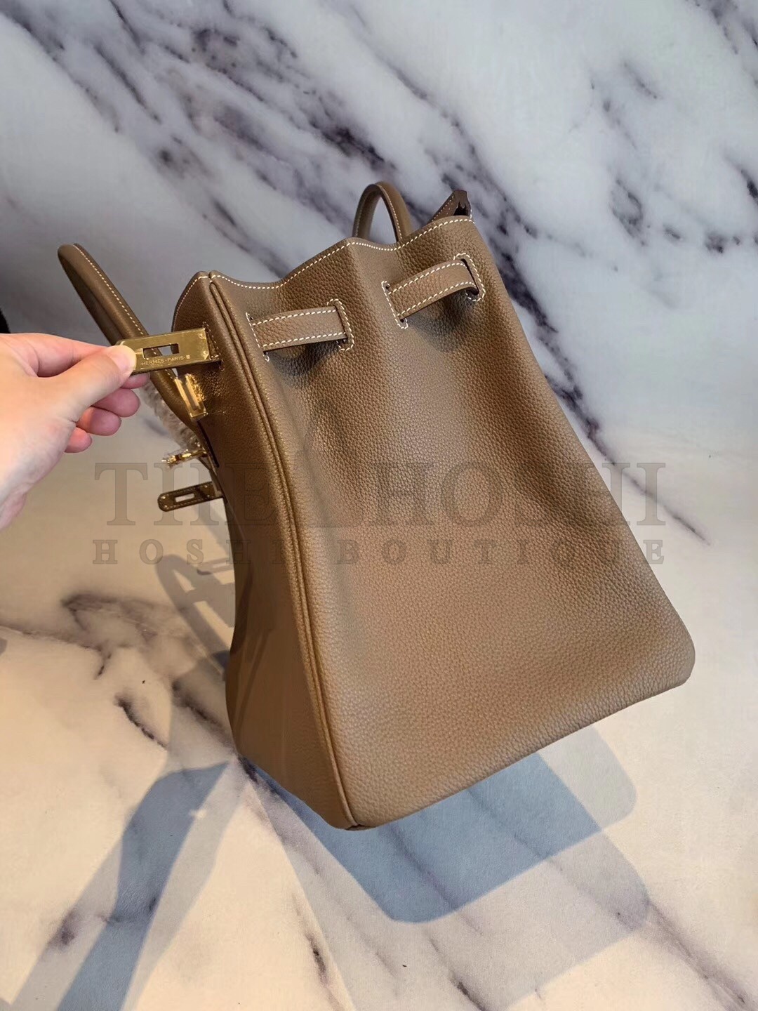 H**me5 Taupe Clemence Birkin 40cm Handmade Bag Master Quality