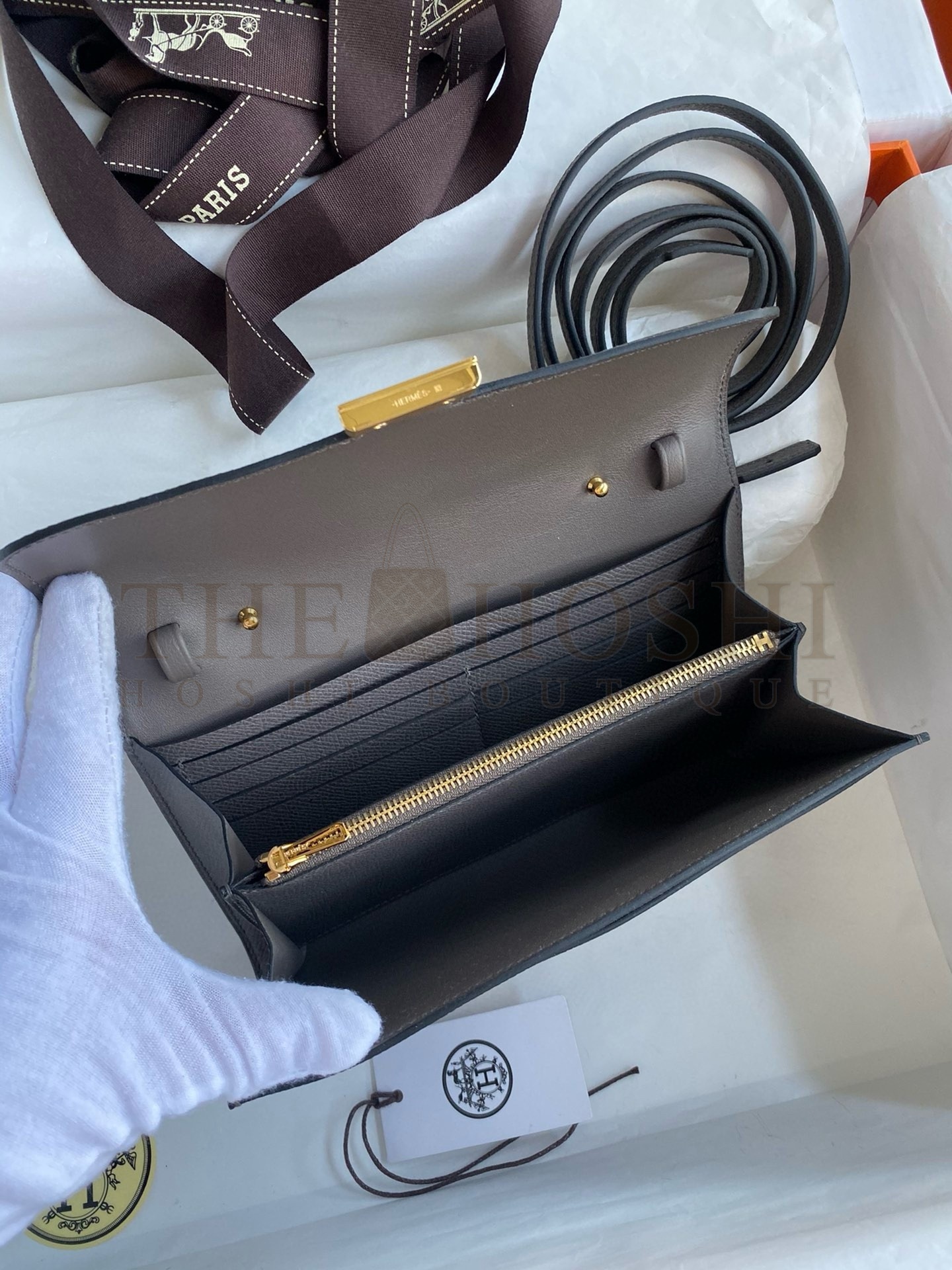 H**me5 Constance To Go Wallet in Etain Epsom Calfskin Master Quality