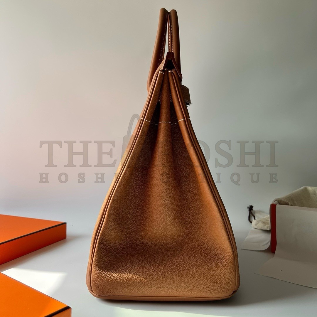 H**me5 HAC Birkin 40 Handmade Bag in Gold Clemence Leather Master Quality