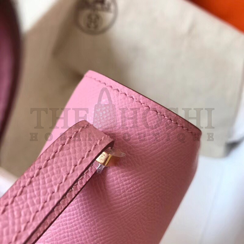H**me5 Mini Constance 18cm Pink Epsom Bag Master Quality