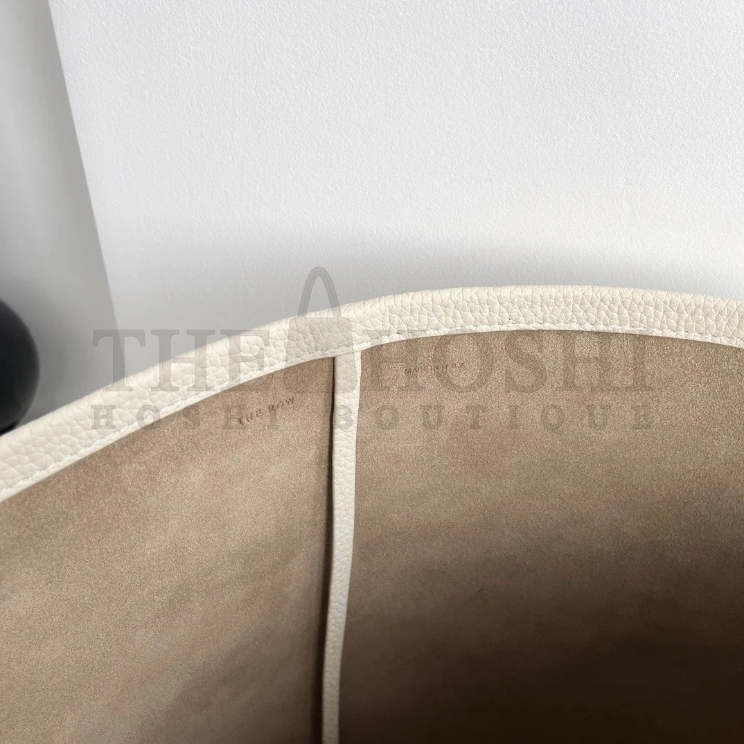 The R0w Large N/S Park Tote in Ivory Grained Leather Master Quality