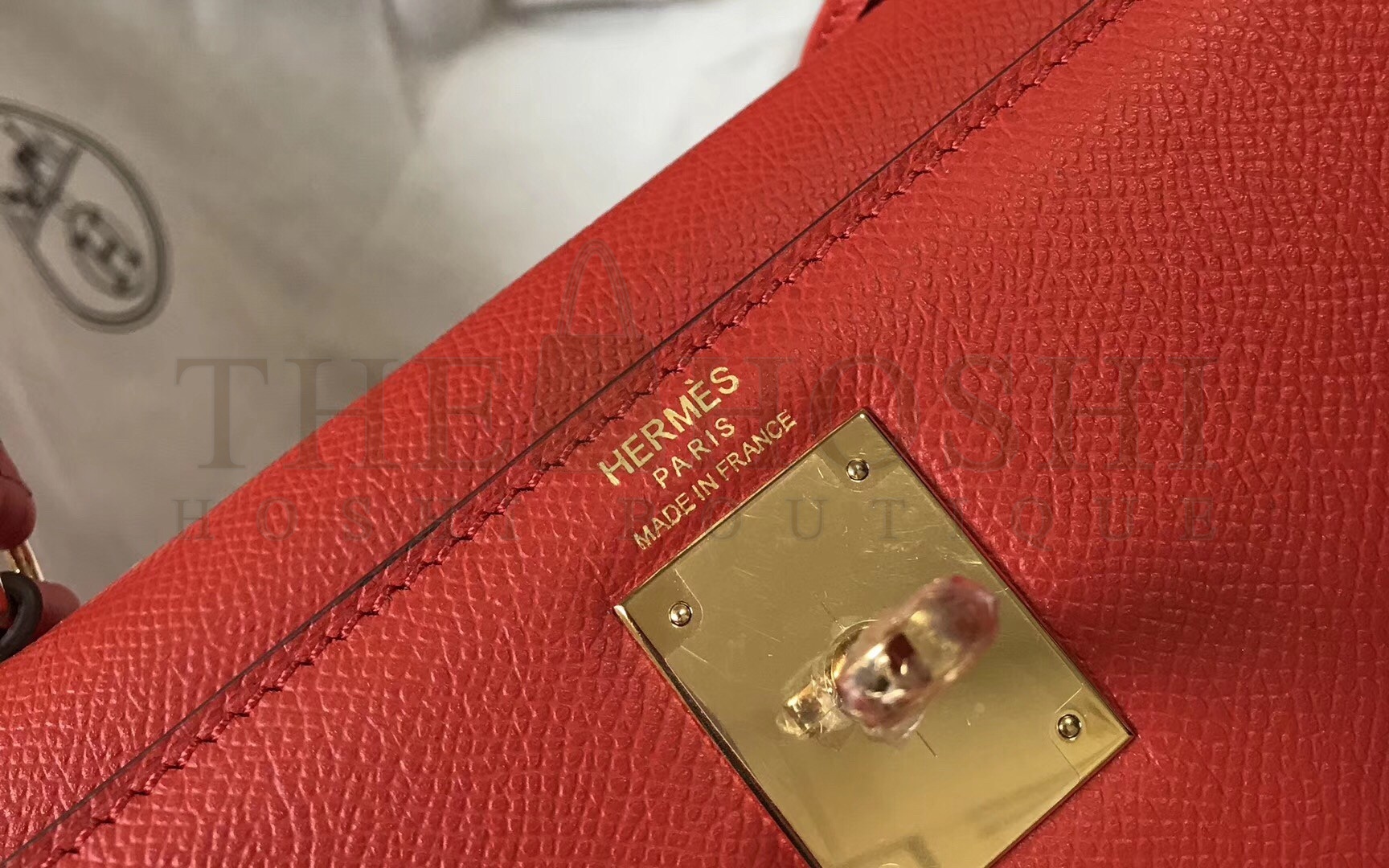 H**me5 Red Epsom Kelly 32cm Sellier Bag Master Quality