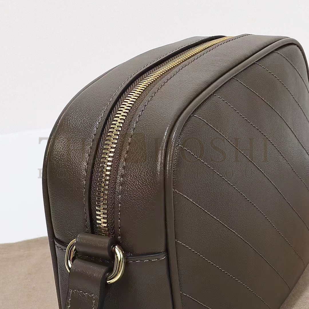 Gvc*1 Women GG Blondie Small Shoulder Bag Brown Leather Zipper Closure Master Quality